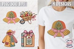Fall Patchwork Clipart PNG Sublimation 4 Designs Product Image 1