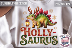 Christmas Dinosaur Funny Quote Sublimation design Tshirt Product Image 1