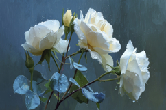 White Flowers Background Product Image 1