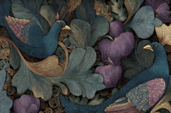 Peacock Floral Background Product Image 1