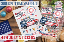 4th July sticker sheet USA Scrapbook PNG Independent Day Product Image 1