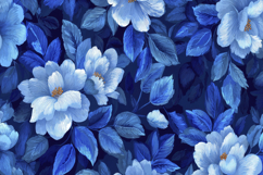 Blue Flowers Background Wallpaper Product Image 1