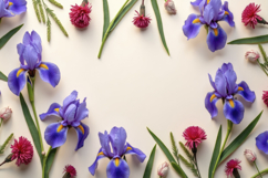 Iris Flowers Background Wallpaper Product Image 1