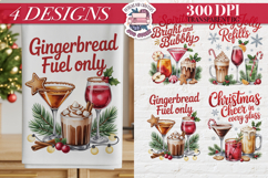 Christmas Cocktail Towels Clipart Sublimation 4 PNG Product Image 1