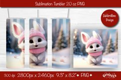 Christmas Tumbler wrap Christmas Bunny Tumbler png 20 Oz Product Image 1