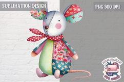 Cute Patchwork Animal Sublimation Design PNG kids t-shirt Product Image 1
