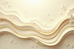 Flowers Waves Background Wallpaper Product Image 1