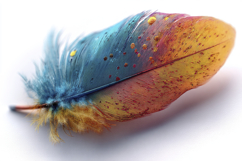 Gold and Blue Feather Background Wallpaper Product Image 1