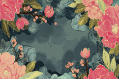 Pink Floral Art Background Wallpaper Product Image 1