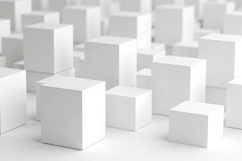 Multiple White Cubes Background Wallpaper Product Image 1