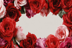 Roses with Water Droplets Background Wallpaper Product Image 1