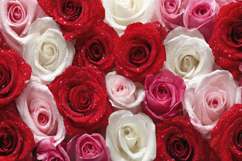 Roses with Water Droplets Background Wallpaper Product Image 1