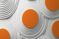 Orange and Grey Circles Pattern Background Wallpaper Product Image 1