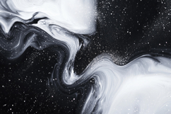 Black and White Abstract Flow Pattern Background Wallpaper Product Image 1