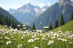 White Flowers Background Wallpaper Product Image 1