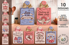 Valentine's Day Mini Cutting Boards Bundle Laser Cut Product Image 1