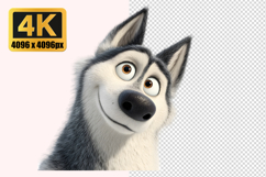 Siberian Husky Dog Transparent PNG Product Image 1