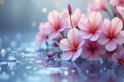 Pink Flowers Background Wallpaper Product Image 1