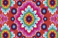 Floral Kaleidoscope Pattern Background Wallpaper Product Image 1