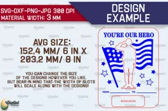 Memorial Day Pop Up Card. Laser Card Patriotic Appreciation Product Image 2