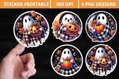 Halloween Ghost Sticker Printable | High Quality 300 Dpi Product Image 1
