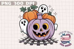 Halloween Kawaii Cute Clipart PNG Funny Ghost Design Product Image 1
