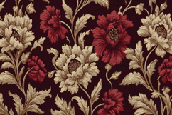 Red and Gold Damask Pattern Background Wallpaper Product Image 1