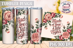 Mother&#039;s Day Tumbler WRAP Vintage Quote Flowers Sublimation Product Image 1