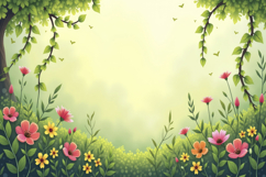 Colorful Floral Leaves background Product Image 1