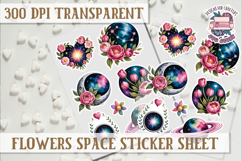 Flowers Spice sticker sheet Planets Scrapbook PNG Stars Product Image 1