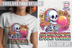 Halloween Skeleton Clipart PNG Sublimation Colored Sarcastic Product Image 1
