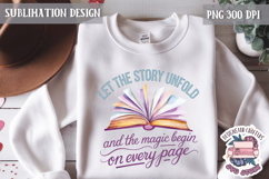 Book Lover Sublimation design Quote Bookish PNG Sign Product Image 1