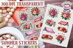 Summer sticker sheet Beach Scrapbook PNG Flowers Vibe Product Image 1