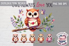 Valentine Love Animals Cute Quote Sublimation Design PNG Product Image 1