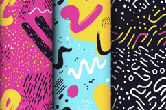 Different Colors Memphis Background Wallpaper Product Image 1