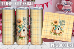 Sublimation Tumbler WRAP Vintage Quote Farm Sunflowers Product Image 1