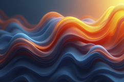 Orange Blue Waves Background Product Image 1