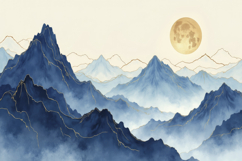 Traditional Chinese Landscape Background Wallpaper Product Image 1