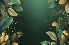 Dark Green Leaves Background Wallpaper Product Image 1