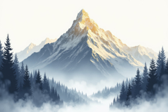 Majestic Mountain Landscape Background Wallpaper Product Image 1