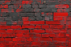 Red and Black Brick Wall Background Wallpaper Product Image 1