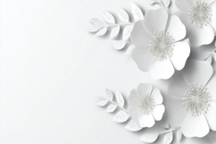 White Paper Flowers Background Wallpaper Product Image 1