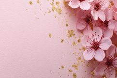 Pink Cherry Blossoms Background Wallpaper Product Image 1