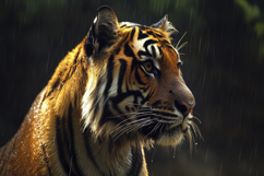 Bengal Tiger with Dark Background Wallpaper Product Image 1