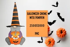 Funny halloween gnome clipart. Sublimation PNG. Product Image 1