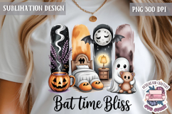 Halloween Watercolor Brushstrokes PNG Funny Ghost Design Product Image 1