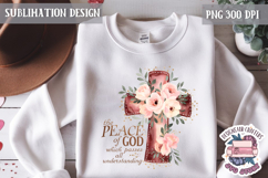 Easter Bible Quote Sublimation Design PNG Jesus Cross Product Image 1