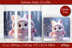 Christmas Tumbler wrap Christmas Bunny Tumbler png 20 Oz Product Image 1