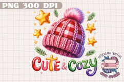 Christmas Quote Sublimation design Winter Pink Buffalo Plaid Product Image 1