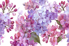 Lilac Flowers Background Wallpaper Product Image 1